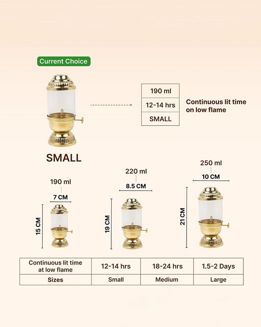 Premium Brass Akhand Diya for Pooja and Festive Worship