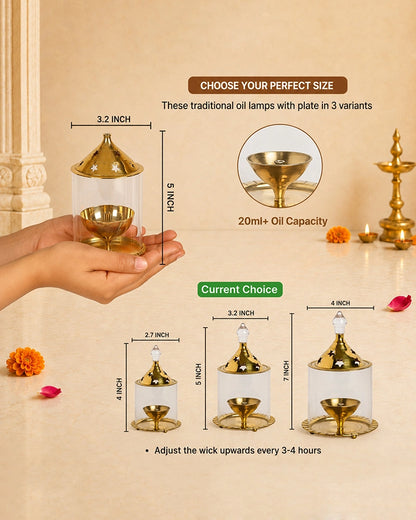 Long-Lasting Premium Akhand Diya for Pooja and Spiritual Decoration