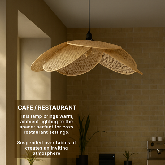 PVC Rattan Pendant Lampshade for Ceiling Lighting and Home Décor