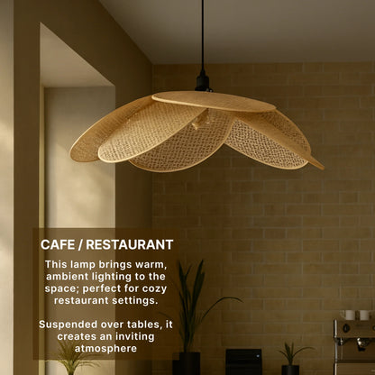 PVC Rattan Pendant Lampshade for Ceiling Lighting and Home Décor
