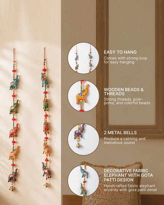Handcrafted Rajasthani Wall Hanging with Colorful Beads for Home Decoration