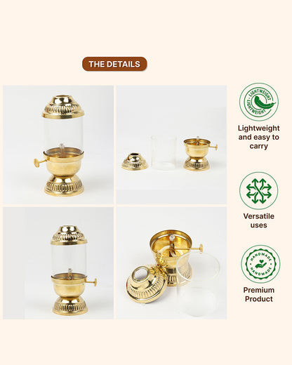 Premium Brass Akhand Diya for Pooja and Festive Worship