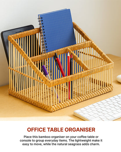Wardrobe Organizer For Storage | File Storage Organizer | Wicker Bathroom Organiser