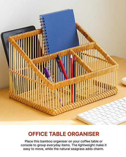 Wardrobe Organizer For Storage | File Storage Organizer | Wicker Bathroom Organiser
