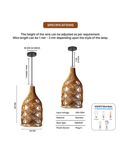 Elegant Pendant Hanging Light for Bedroom and Living Room