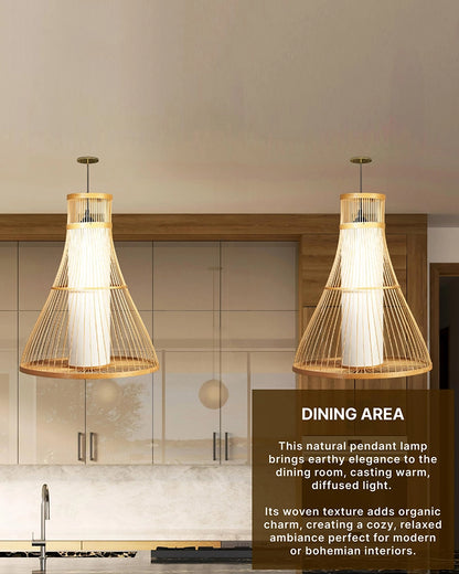 Modern Bamboo Hanging Lamp for Balcony and Hall