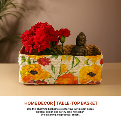 Study Table Organiser | Wardrobe Basket | Office Desk Organiser | Jute Table Basket