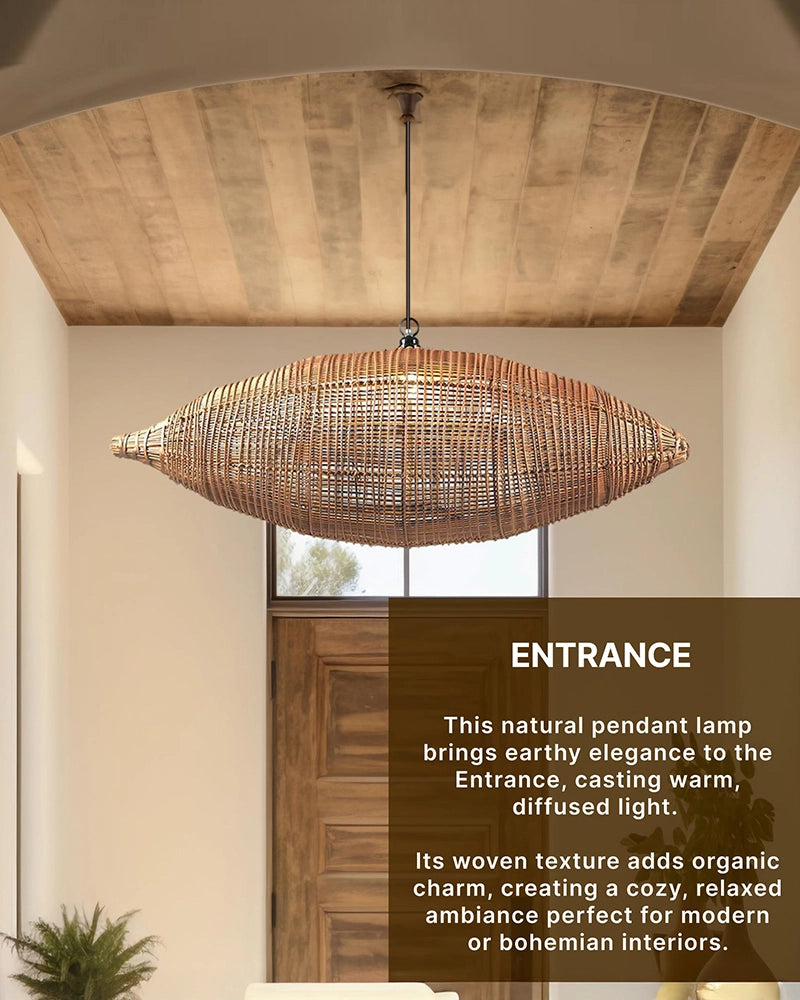 Elegant Rattan Hanging Lamp for Hall and Living Area