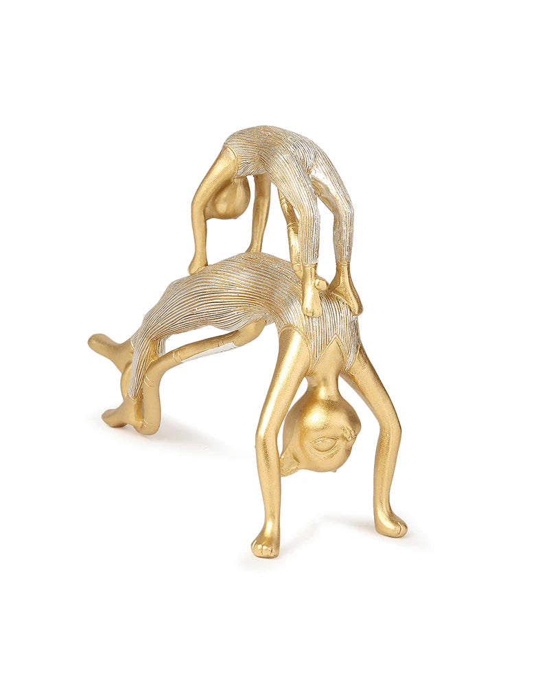 Yoga Cat Polypropylene Figurine for Living Room and Office Decor