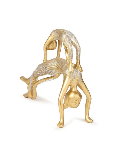 Yoga Cat Polypropylene Figurine for Living Room and Office Decor