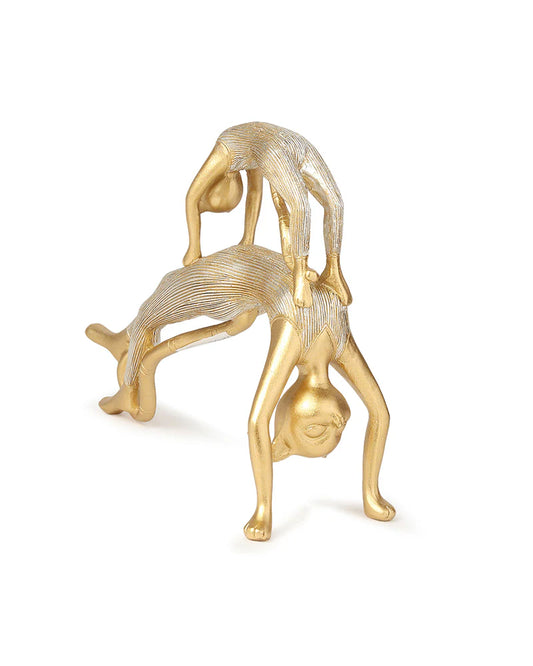 Yoga Cat Polypropylene Figurine for Living Room and Office Decor