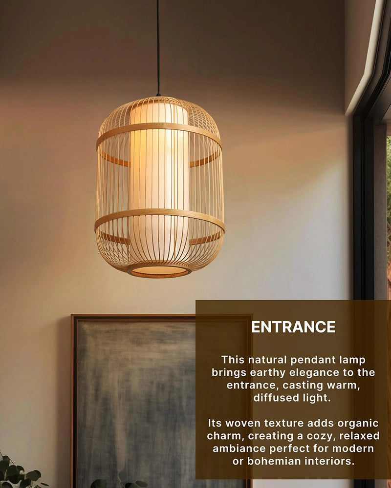 Decorative Bamboo Ceiling Light for Dining Room and Lounge