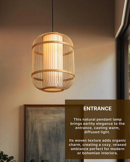 Decorative Bamboo Ceiling Light for Dining Room and Lounge