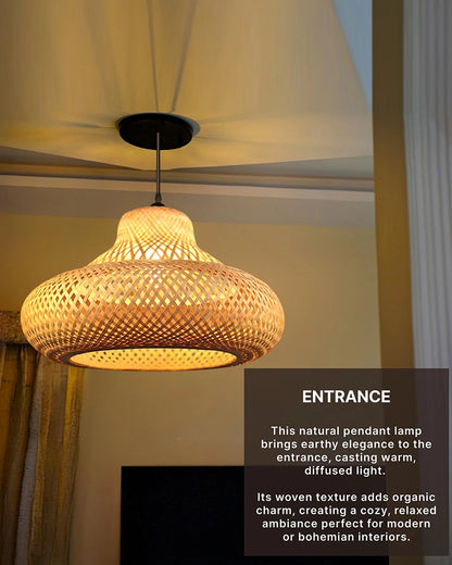 Artistic Bamboo Hanging Light for Home and Balcony