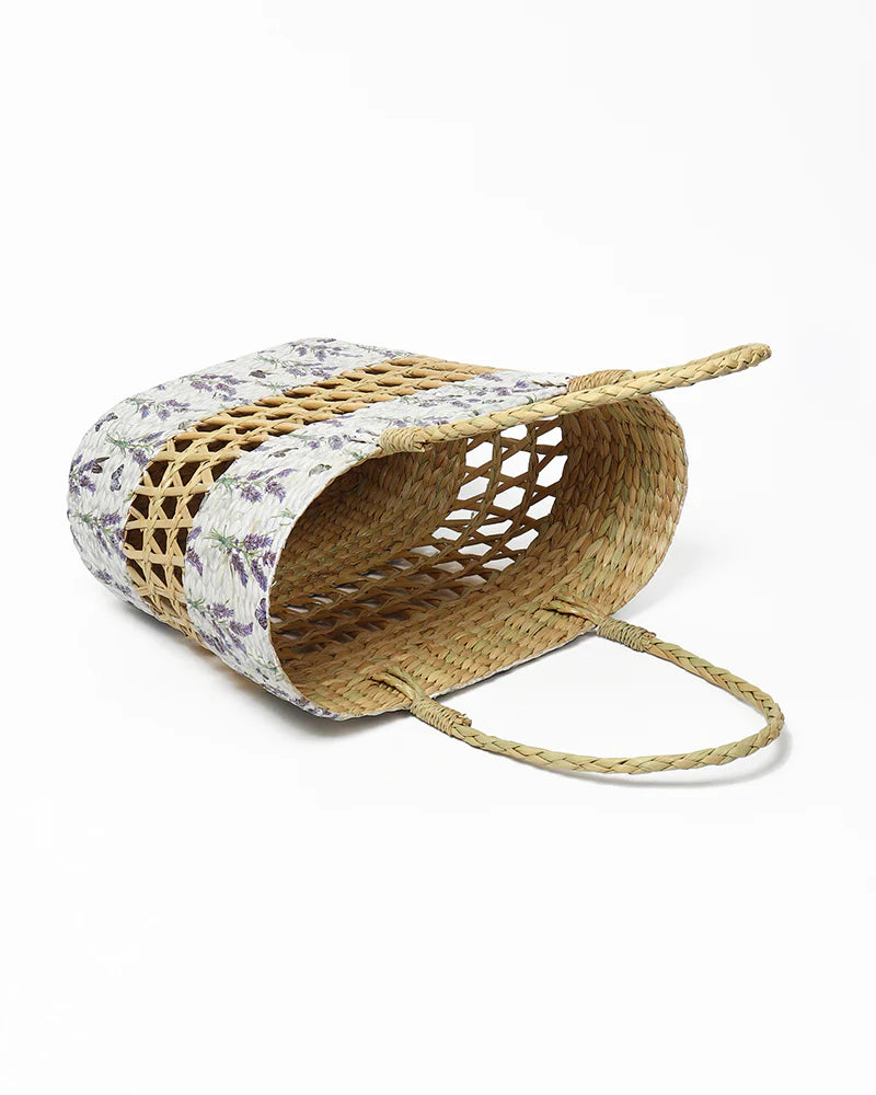 Panier tissé à la main en jonc de mer - Jali