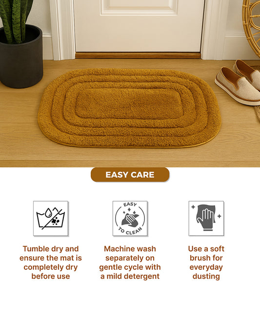 Premium Cotton Door Mat with Anti Skid Backing for Bathroom and Doorway Use