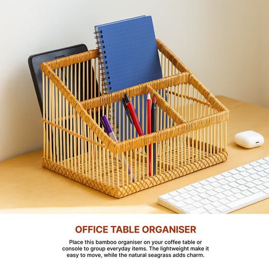 Wardrobe Organizer For Storage | File Storage Organizer | Wicker Bathroom Organiser