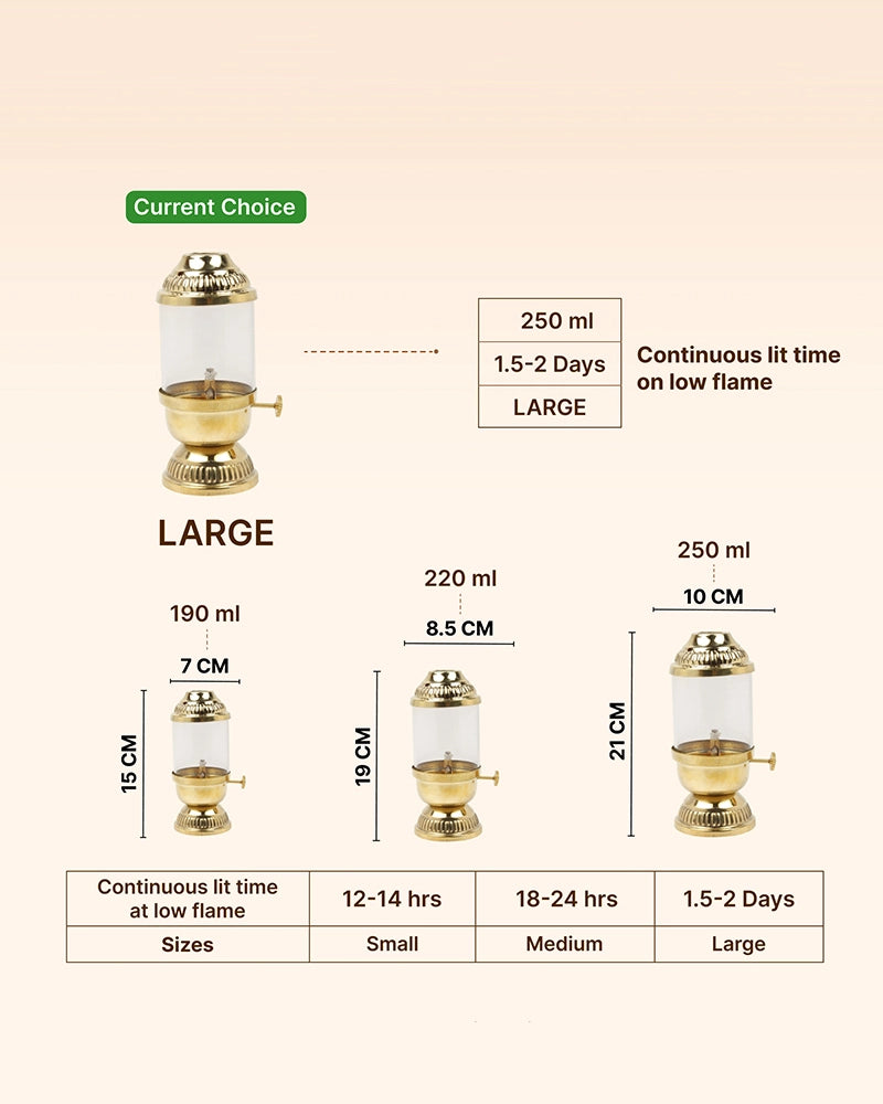 Premium Brass Akhand Diya for Pooja and Festive Worship