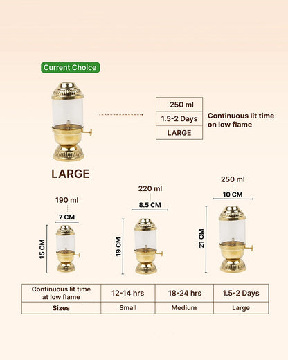 Premium Brass Akhand Diya for Pooja and Festive Worship