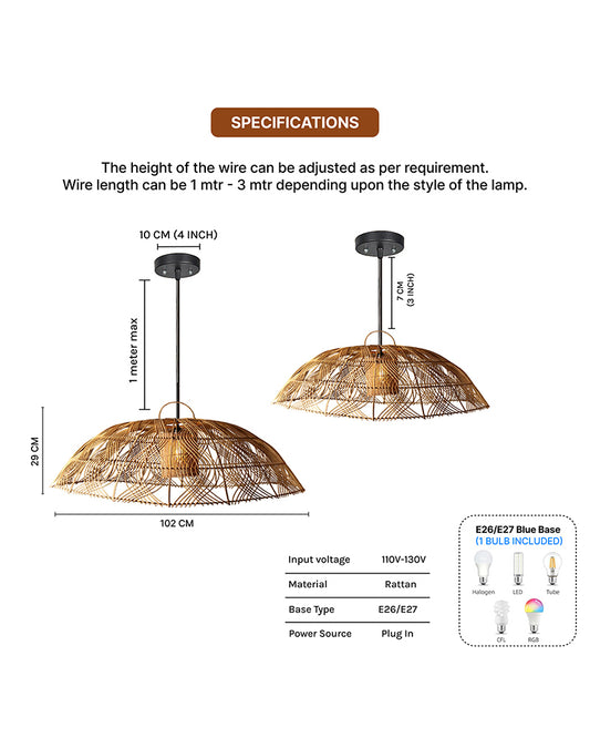 Ambient Hanging Light for Bedroom and Modern Home Decor