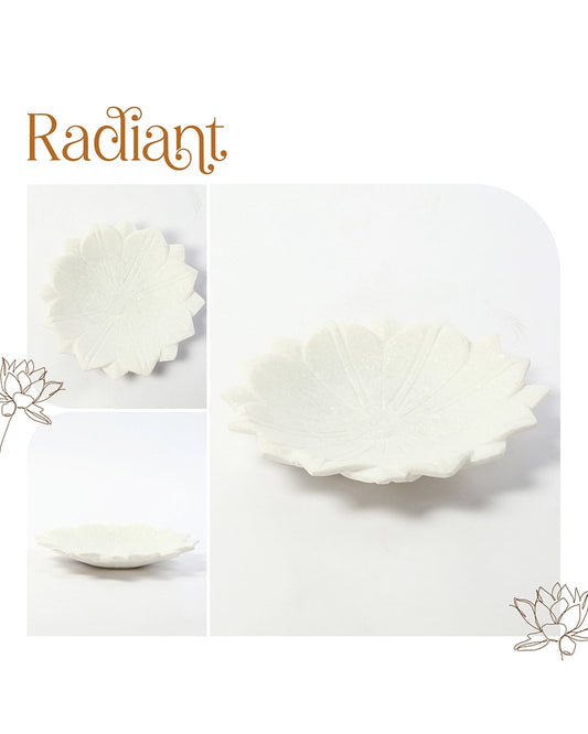 Handcrafted Marble Urli for Floating Flowers, Festive Decor, and Showpiece Use