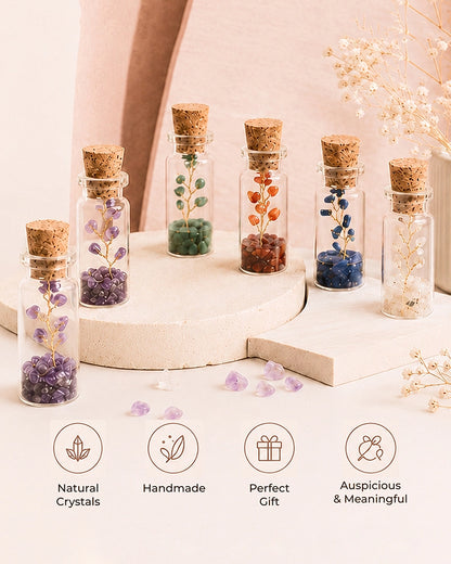 Crystal Tree Decor For Reiki and Meditation, Set of 7