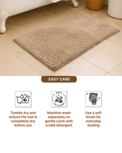 Bamboo Fiber Anti Skid Bathroom Door Mat and Bath Mat for Wet Area Protection