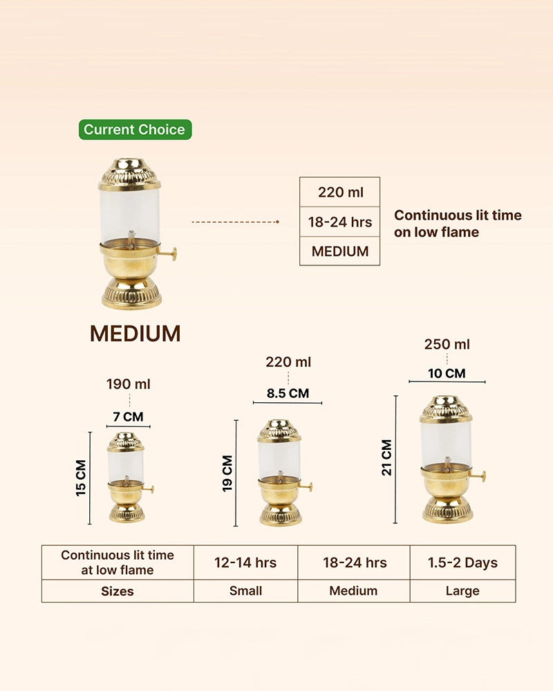 Premium Brass Akhand Diya for Pooja and Festive Worship