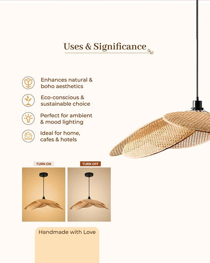 PVC Rattan Pendant Lampshade for Ceiling Lighting and Home Décor