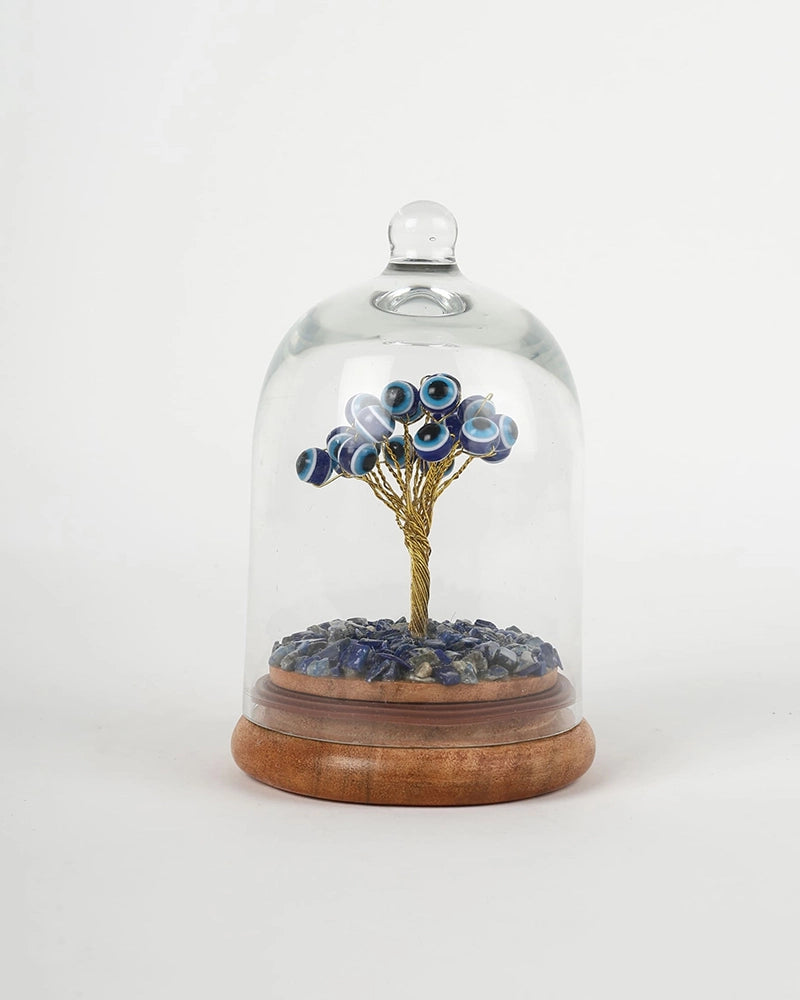 Evil Eye Feng Shui Tree with Glass Dome Protection Good Luck