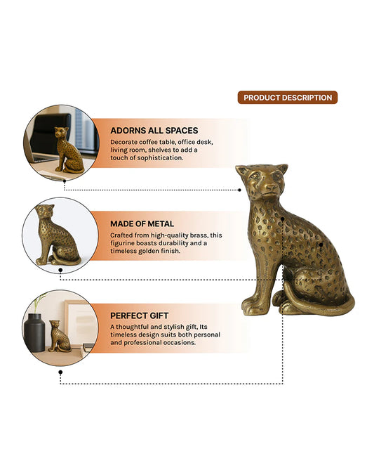 Cheetah Showpiece for Home Decor, Decorative Gift Item and Home Display