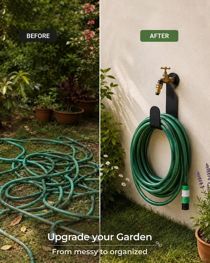 Heavy Duty Metal Wall Mounted Watering Hose Hanger