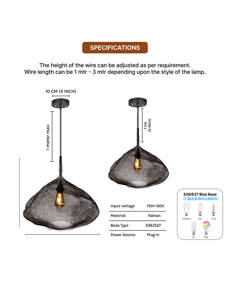 Ceiling Hanging Lamp for Living Room and Natural Home Decor