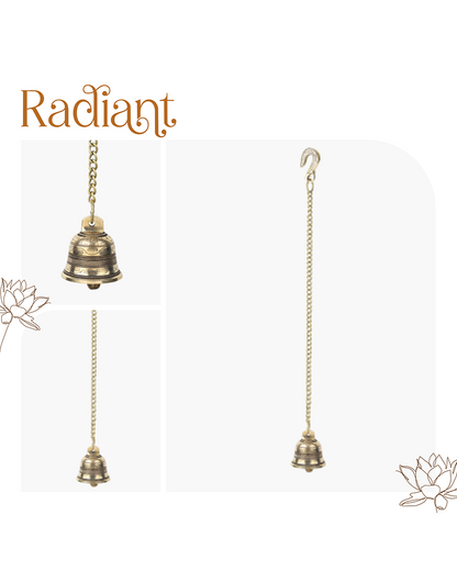 Decorative Brass Hanging Bell Ghanti for Mandir and Pooja Room