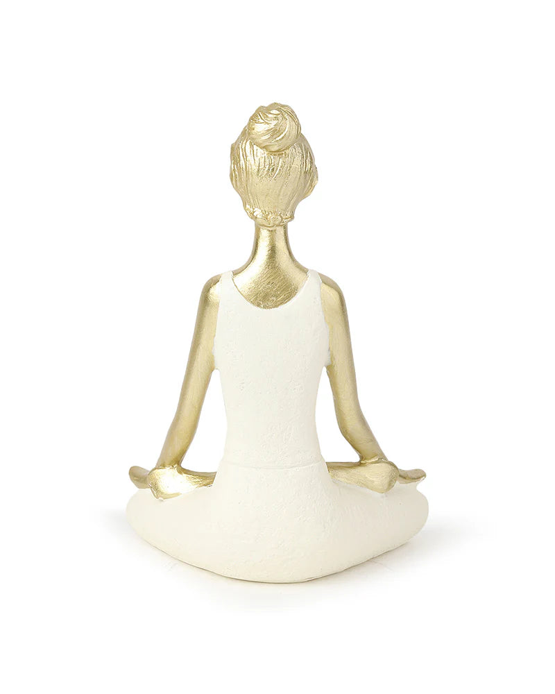 Polypropylene Yoga Women Statue for Tabletop Decor and Housewarming