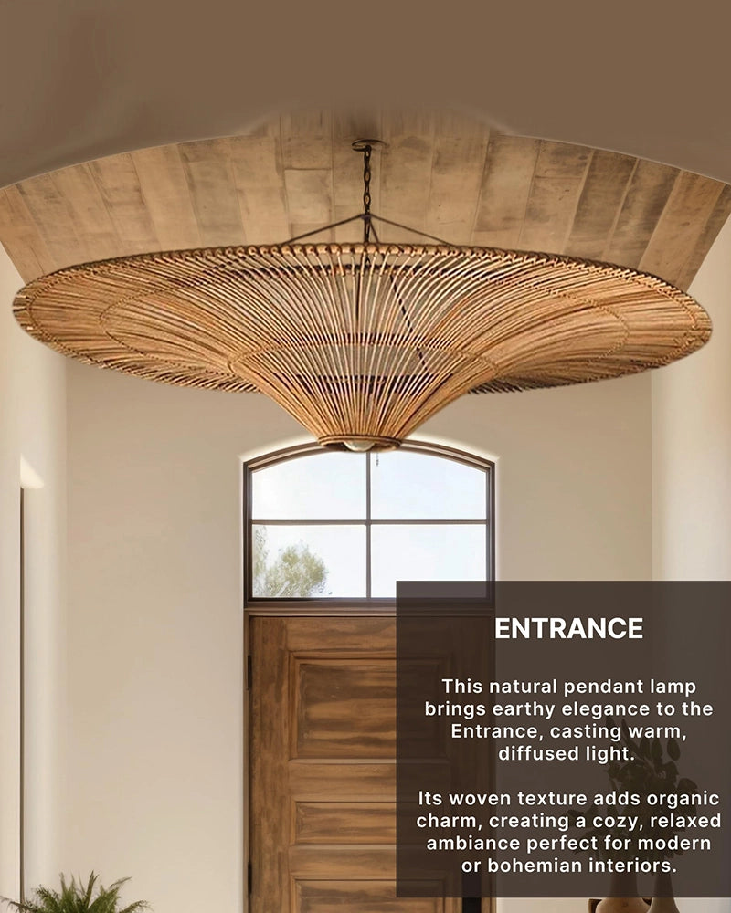 Handmade Bamboo Pendant Light for Balcony and Patio