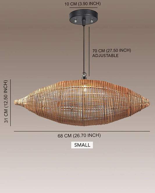 Elegant Rattan Hanging Lamp for Hall and Living Area