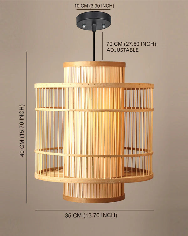 Minimalist Bamboo Hanging Light for Home Decor and Hall