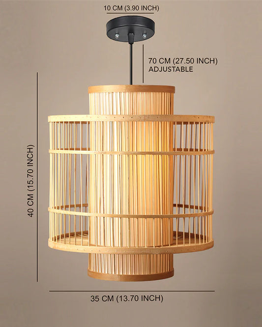 Minimalist Bamboo Hanging Light for Home Decor and Hall