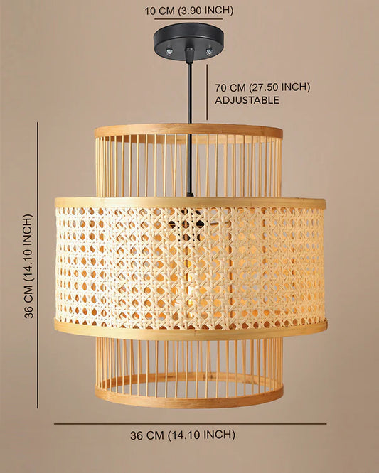 Decorative Bamboo Hanging Lamp for Bedroom and Study Room