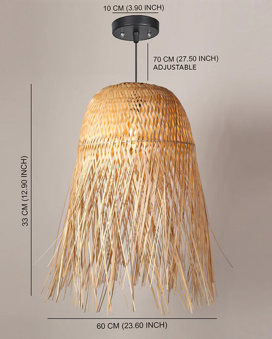 Boho Bamboo Pendant Lamp for Balcony and Patio