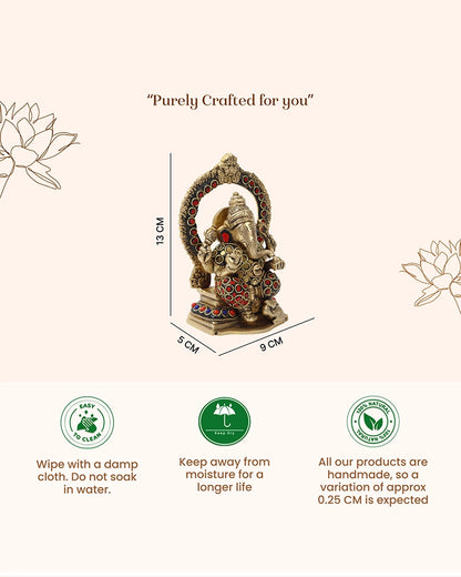 Pure Brass Lord Ganesha Idol for Pooja, Mandir and Home Decoration