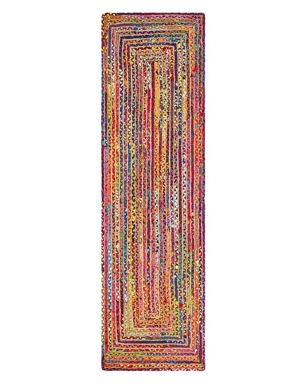 Durable Multicolor Rectangular Jute Carpet For Living Space