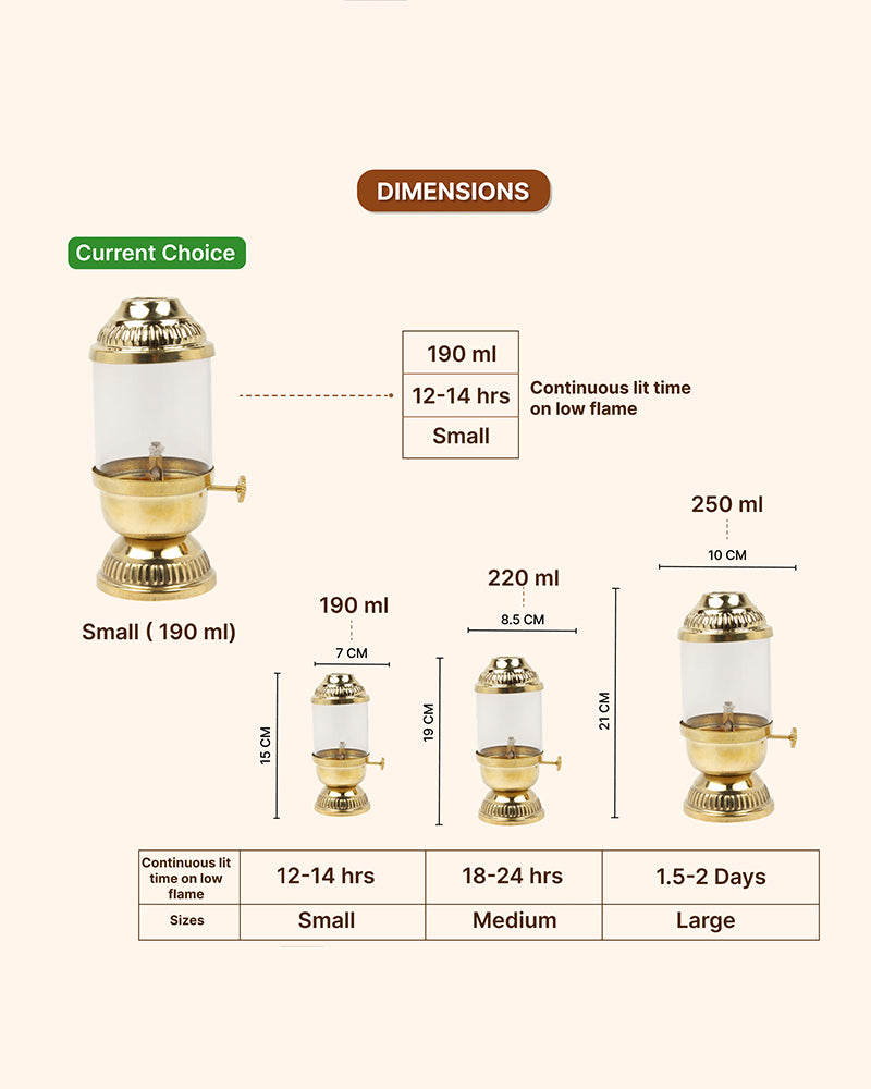 Premium Brass Akhand Diya for Pooja and Festive Worship