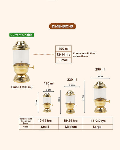 Premium Brass Akhand Diya for Pooja and Festive Worship