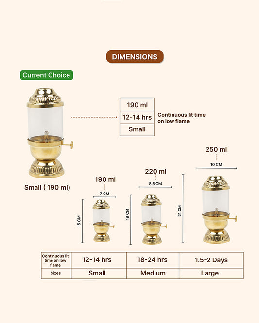 Premium Brass Akhand Diya for Pooja and Festive Worship