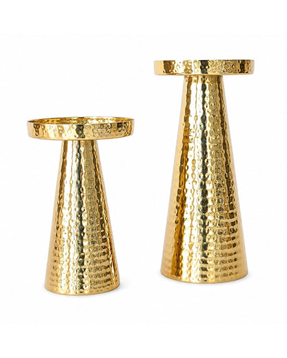 Premium Pillar Candle Holder for Tabletop Home Décor, Set of 2