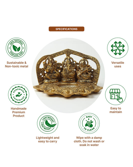 Laxmi Ganesh Idol Figurine | Decorative God Idol for Home | Pooja Idol & God Murti