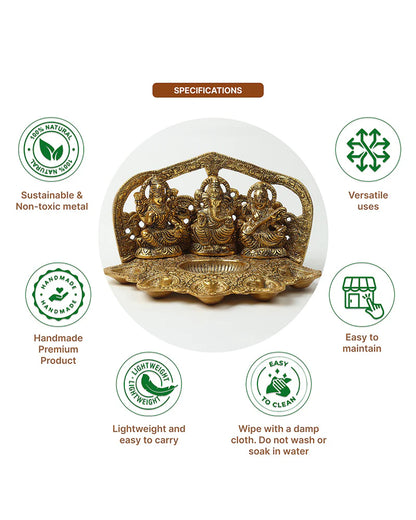 Laxmi Ganesh Figurine for Home Decor and Pooja, Decorative God Idol Murti