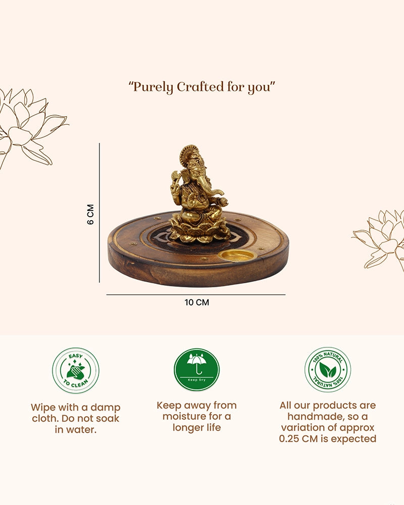 Decorative Brass Lord Ganesha Statue for Daily Puja and Home Display